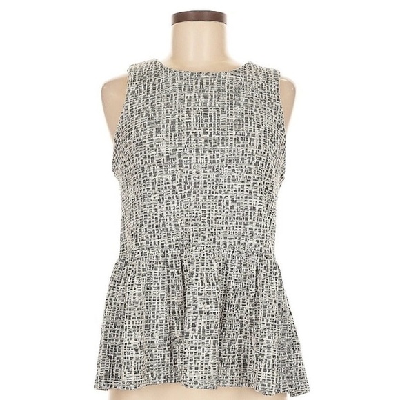 Amadi Tops - Elegant Black and White Patterned Blouse